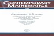 CONTEMPORARY MATHEMATICSThis volume contains the refereed proceedings of the research conference on algebraic K-theory that took place in Poznan, Poland, on September 4-8, 1995. The