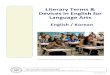 Literary Terms & Devices in English for Language Arts · 2019. 2. 11. · Literary Terms & Devices in English for Language Arts English / Korean THE STATE EDUCATION DEPARTMENT THE