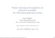 Pattern learning and recognition on statistical manifolds: An …simbad/2013/app/webroot/files/Simbad... · 2013. 7. 5. · Pattern learning and recognition on statistical manifolds: