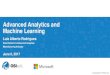 Advanced Analytics and Machine Learningcdn.osisoft.com/osi/presentations/2017-rc-sao-paulo/2017... · 2017. 6. 29. · Azure Stream Analytics, Azure Storm Presentation & Business