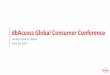 dbAccess Global Consumer Conference 2017...Jun 16, 2016  · 4 Agenda dbAccess Global Consumer Conference 1 Key developments Q1 2017 2 Financials Q1 2017 3 Summary and outlook 2017