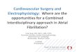Cardiovascular Surgery and Electrophysiology: Where are the … · 2018. 11. 9. · Convergent vs Thoracoscopic AF Ablation Lesion Set Panel A: Schematic of the Convergent procedure