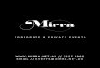 MIRRA Corporate Brochure 2018 - Hidden City Secrets · Assortment of fragrant room candles 1 x lectern 5 x black dry bars 5 x wooden dry bars 10 x tall bar stools 1 x 1.8m glass top