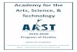 Academy for the Arts, Science, & Technology · 2020. 1. 9. · Academy for the Arts, Science, & Technology 2019-2020 Program of Studies 895 International Drive * Myrtle each, South