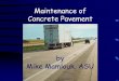 Maintenance of Concrete Pavement · 2020. 1. 6. · incompressible materials . ... Pavement type, pavement & sealant condition & available fund Rating numbers based on sealant & pavement