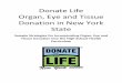 Donate Life Organ, Eye and Tissue Donation in New York State · 2020. 3. 2. · Donate Life Organ, Eye and Tissue Donation in New York State Educational Tool Kit 5 FOUR REASONS TO
