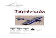 Tantrum Specifications8 Mountain Models Tantrum Assembling the Horizontal Stabilizer Putting the pieces together 1. Remove the pieces shown in black from the balsa sheet. To remove