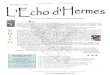 L’ECHO D’HERM ÈS n° 23 – 3ème Trimestre 2014 Juin 2014 – n° 23 · 2014. 10. 25. · L’ECHO D’HERM ÈS n° 23 – 3ème Trimestre 2014 1 L’Atelier d’Astrologie
