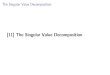 [11] The Singular Value Decomposition · [11] The Singular Value Decomposition. The Singular Value Decomposition Gene Golub’s license plate, photographed by Professor P. M. Kroonenberg