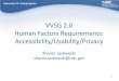 VVSG 2.0 Human Factors Requirements: Accessibility ......Improving U.S. Voting Systems Goals for the accessibility and usability updates to the VVSG 2.0 Requirements • Address issues