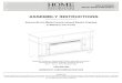 ASSEMBLY INSTRUCTIONS - Whalen Furniture · ASSEMBLY INSTRUCTIONS Ashurst 46 inch Media Console Infrared Electric Fireplace in Washed Linen Finish Questions, problems, missing parts?