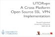 UTORvpn: A Cross-Platform Open Source VPN Implementation...Open Source SSL VPN Implementation Russell Sutherland University of Toronto 2007-05-18 1 What is a VPN? 2 Virtual Private