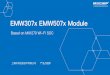 EMW307x EMW507x Modulewiki.yinerda.com/images/7/7c/AD0041_EMW307x_507x_module.pdf2,4 T5 4 P5 SWDIO GPIO_5 SDIO_CLK UART0_RXD PWM2 ADC_CH1 5 9 6 P6 GPIO6 SPI0_CSN SDIO_DATA0 UART0_CTS