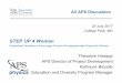APS Physics - STEP UP 4 Women · impostor syndrome that impact careers of all physicists. • Enhance professional development opportunities for women including negotiation skills,