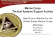 Marine Corps Tactical Systems Support Activity...Marine Corps Tactical Systems Support Activity New Ground Radios for the United States Marine Corps Overview Presented By Martin Moore