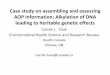 Case study on assembling and assessing AOP information: … · 2017. 11. 29. · AOP: Alkylation of DNA leading to heritable mutations Motivation: • One of the best characterized