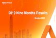 2019 Nine Months Results - Ping An Insurance...2019 Nine Months Results October 2019 To the extent any statements made in this report contain information that is not historical, these
