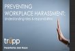 PREVENTING WORKPLACE HARASSMENT - Trupp HRis harassment? Conduct or any action based on a protected personal characteristic that is severe or pervasive enough to create a hostile,