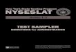 New York State Testing Program NYSESLAT · 2018. 5. 10. · New York State Testing Program NYSESLAT Grades 1–2 TEST SAMPLER ... examples of student responses to the open-ended questions