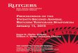 January 11, 2013 - Rutgers University · PROCEEDINGS OF THE TWENTY-SECOND ANNUAL RUTGERS TURFGRASS SYMPOSIUM January 11, 2013 The Center for Turfgrass Science Rutgers, The State University