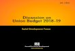 Discussion on Union Budget 2018-19 - Council for Social ...csdindia.org/.../11/Union-Budget-Discussion-2018-19... · the Union Budget from the CSD’s perspectives on social sector