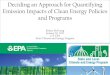 Deciding an Approach for Quantifying Emission Impacts of ... · specific operational profile of the clean energy resource. Capacity Expansion Models NEMS, IPM, Energy 2020, MARKAL