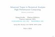 Advanced Topics in Numerical Analysis: High Performance ... · memory:spatial locality:Access data nearby previous accesses I Overlap computation and memory access (pre-fetching;