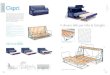 Capri - LoiudiceSofa bed for all family Sofa bed mechanism with three bunk beds. Characterized by the back which becomes the ﬁrst suspended bed. By pulling the sofa seat forward