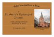 of St. Anne’s Episcopal Church · Picture of Lectern Picture of Pulpit Picture of Bishops Chair Continue up the left aisle to the lectern with the brass eagle given in memory of