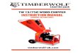TW 13/75G WOOD CHIPPER INSTRUCTION MANUAL · The chipper will feed material through on its own. To do this, it relies on sharp blades on the chipper rotor. To keep the blades sharp,