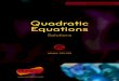 Quadratic Equations - Picnic Point High School€¦ · Quadratic Equations Curriculum Ready Quadratic Equations ACMNA: 233, 269 Solutions. 1 uadratic quations Solutions 1 aheis 100
