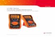 U1280 Series Handheld Digital Multimeters · 8/25/2020  · IR-Bluetooth (optional with U1117A) Special features Square wave output Yes Vsense: non-contact voltage detect Yes Frequency