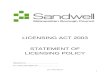 Sandwell · Web viewOperate a risk rating scheme for licensed premises, so that those premises of highest risk can be focussed on. Maximise the use of intelligence to target non-compliant