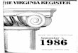 Virginia Register of Regulations Vol. 2 Iss. 24register.dls.virginia.gov/vol02/iss24/v02i24.pdf · Vol. 2, Issue 24 STATE CORPORATION COMMISSION Bureau of Insurance Administrative