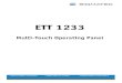 ETT 1233 - SIGMATEK · ETT 1233 Multi-Touch Operating Panel Date of creation: 13.08.2015 Version date: 07.01.2019 Article number: 01-230-1233-E