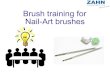 Brush training for Nail-Art brushes · training to become a brushmaker (3 years) is in Bechhofen. 7 Pressung / Verklebung Parts of a brush hair / bristle adhesive Ferrule Crimping