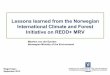 Lessons learned from the Norwegian International Climate ...€¦ · deforestation and forest degradation (REDD+) in developing countries Promoting sustainable development and poverty