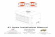 42 Apex Installation Manual - Vancouver Gas Fireplaces€¦ · Travis Wood Burning Fireplaces, Stoves and Inserts are protected by one or more of the following patents; U.S. 9,170,025,