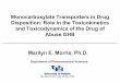Monocarboxylate Transporters in Drug Disposition: Role in ... · – Recreational use for euphoric effects (club drug) – Drug-facilitated sexual assault • Typical recreational