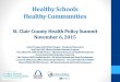 Healthy Schools Healthy Communities Clair County... · 2015. 11. 5. · Healthy Schools Healthy Communities St. Clair County Health Policy Summit November 6, 2015 Carla F. Cunigan,