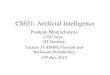 CS621: Artificial Intelligencecs621-2011/lectures...CS621: Artificial Intelligence Pushpak Bhattacharyya CSE Dept., IIT Bombay Lecture 35–HMM; Forward and Backward Probabilities