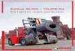 Kalmar 40,000 – 115,000 lbs It’s hard to resist perfection. · perfect cab layout. Let the driver become excellent instead of getting frustrated on bad instrumentation, le- ver