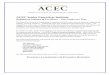 ACEC Senior Executives Instituteengaged in a wide range of engineering works that propel the nation's economy, and enhance and ... In October of 1995, ACEC developed the first executive