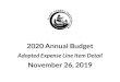 2020 Annual Budget - clark.wa.gov Adopted...i For additional information or questions about the budget process contact: Clark County Budget Office P.O. Box 5000, Vancouver, WA. 98666