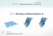 12.1 Surface Deformation II30. Goblin Posing 31 • Intuitive large scale deformations • Whole session < 5 min. Shell-Based Deformation 32 • Discrete Shells [Grinspun et al, SCA