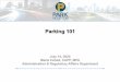 Parking 101 - houstontx.gov€¦ · 14/07/2020  · Parking 101 July 14, 2020 Maria Irshad, CAPP, MPA Administration & Regulatory Affairs Department