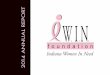 2014 ANNUAL REPORT - I.W.I.N. Foundation...$10,000+ Legacy Foundation Pink Ribbon Society Susan G. Komen for the Cure Evansville Tri-State Affiliate Susan G. Komen Northern Indiana