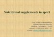 Nutritional supplements in sport - government.bg · 2016. 11. 18. · Nutritional supplements in sport Essential branched-chain amino acids BCAAs L-leucine, L-isoleucine, L-valine