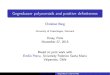 Gegenbauer polynomials and positive definiteness berg.pdfOverview 1. Presentation of the problem and main results 2. Reminder about Gegenbauer polynomials 3. The connection to spherical