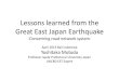 Lessons learned from theLessons learned from the Great ... Lessons learned from theLessons learned from the Great East Japan EarthquakeGreat East Japan Earthquake--ConcerninConcerning